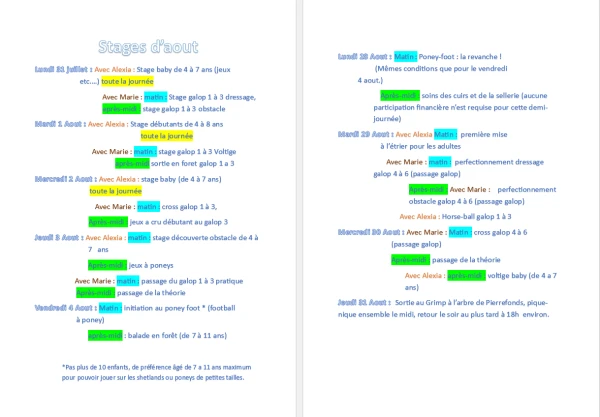stage aout site